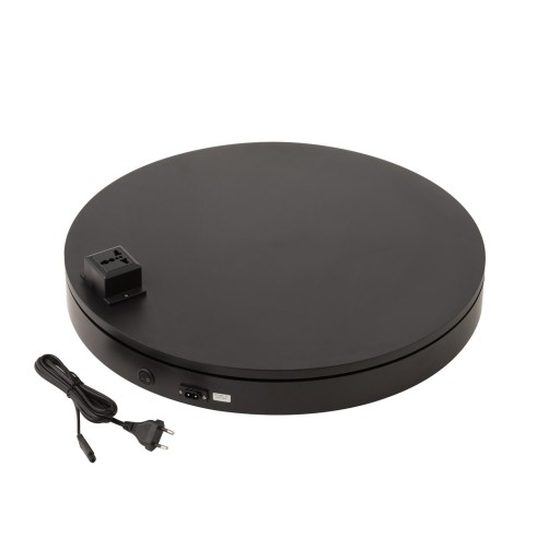 J-Line draaischijf Rond + sleepcontact 100kg - kunststof - zwart - med