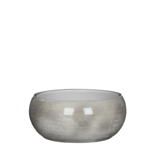 Lester Plant Bowl - H12 x Ø28 cm - Terracotta - Light Grey