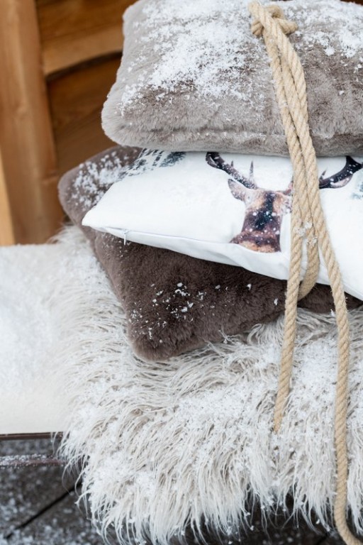 J-Line Cutie Decorative cushion – Polyester – 45x45 cm – Mouse gray