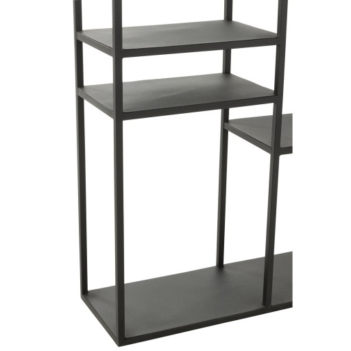 J-Line Rek Ongelijke Legplank Metaal Zwart