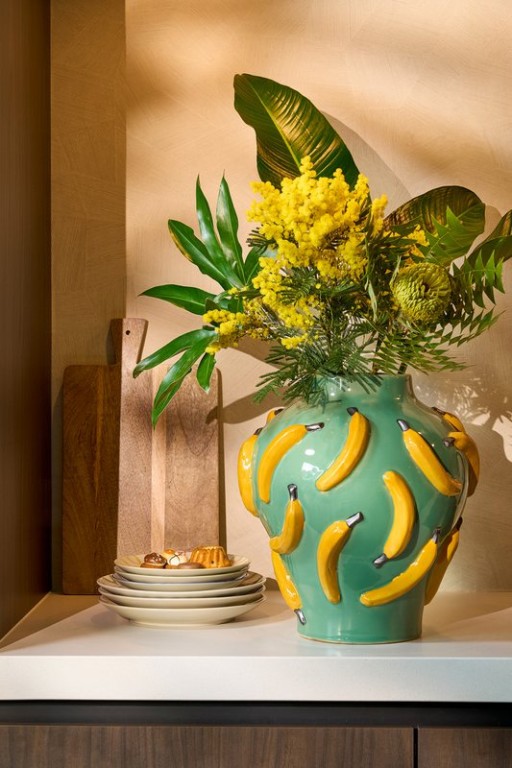 Mosa Vase - H38 x Ø34 cm - Ceramics - Light green