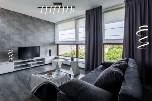 LED table lamp "Belleza", modern metal and plastic table lamp in black, and white, with firmly built -in LEDs, 50 cm high, lighting for living room, dining room, bedroom or office.