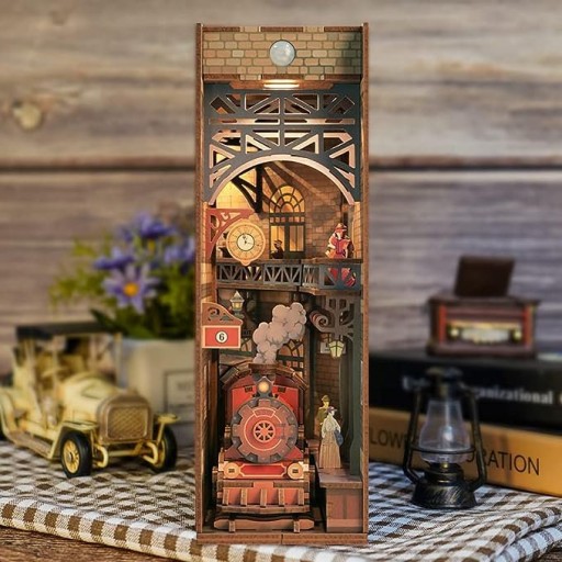 Tonecheer, DIY Book Nook, The Steam Age Bookend, TQ125, 18x8x24,5cm