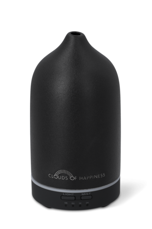 Gift box Black Ceramic aroma diffuser + La Vie est belle + Angels Garden + Gentlemans Club