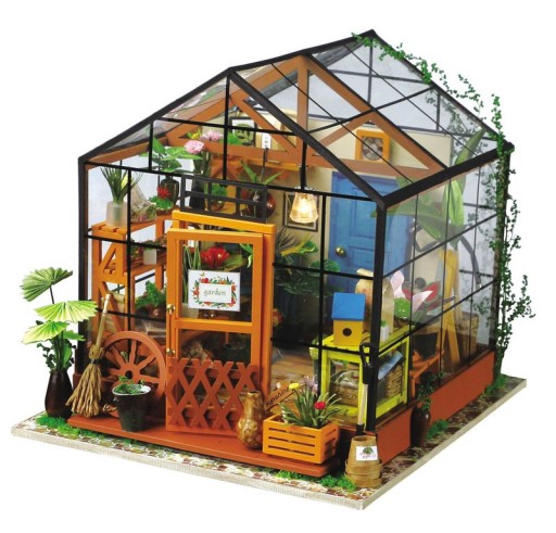 DIY House Cathy's Green House, Robotime, DG104, 19.5x17.5x17.5cm.