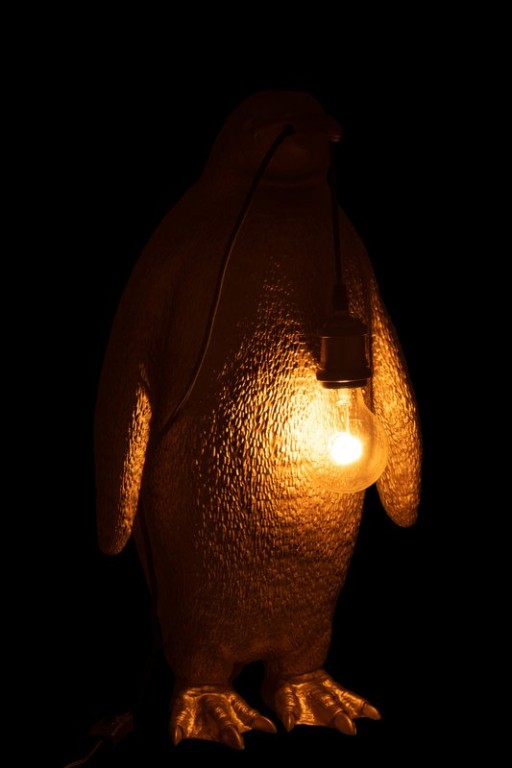J-Line table lamp Penguin - polyresin - gold - large