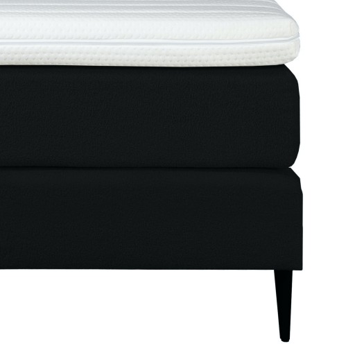 Mörgenn Bouclé Boxspring Zwart 140x210
