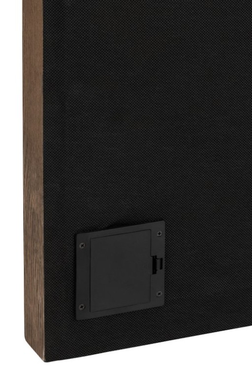 J-Line frame World map LED battery - wood/canvas - brown/natural