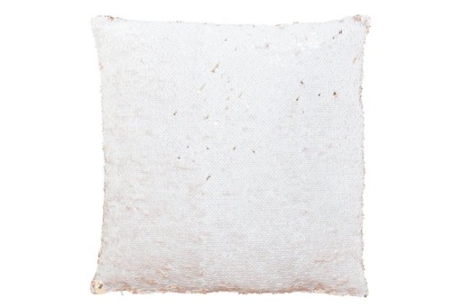 J-Line Cushion Reversible Sequin Champagne/White