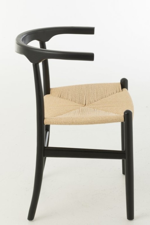 J-Line Chair Tone Beech Wood/Rope Black