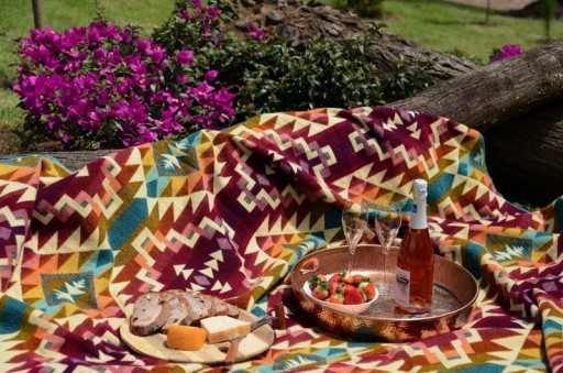 Ecuadorian alpaca blanket | native blanket | Chimborazo Pink