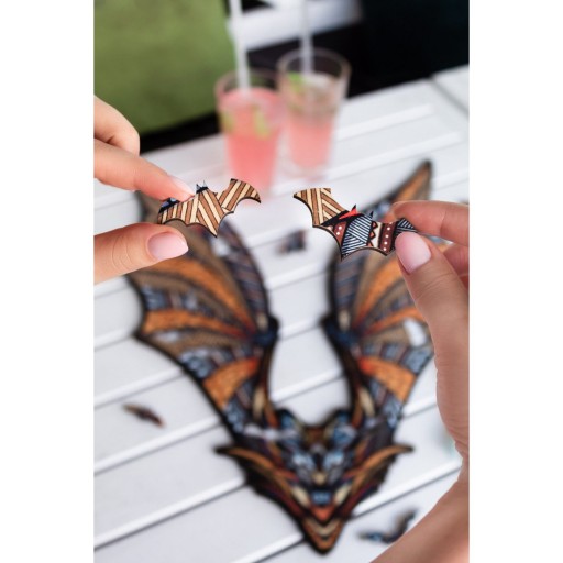 Eco Wood Art (EWA) Houten Legpuzzel Vleermuis/ Bat, Size S, 2246, 27,2x19,5x0,5cm