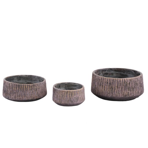 Holden Purple Cement Candle Round Gold Finish LowM