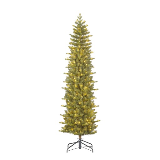 Harma Smalle Kunstkerstboom met LED Verlichting - H230 x Ø69 cm - Groen