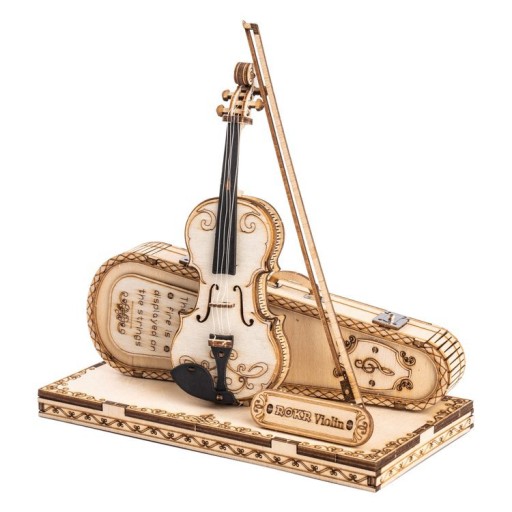 Robotime, Houten Puzzel 3D Violin Capriccio, TG604K, 14,5x7,5x15cm