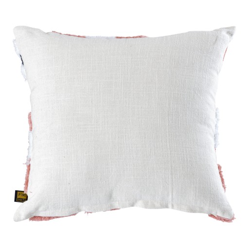 Primuse Pink Square Embroidery Flower Cushion