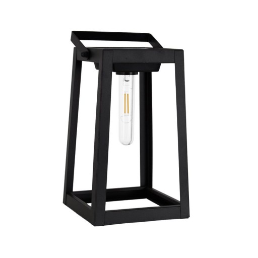 LED decorative lamp, for outside, decoration metal and plastic in black, with integrated LED