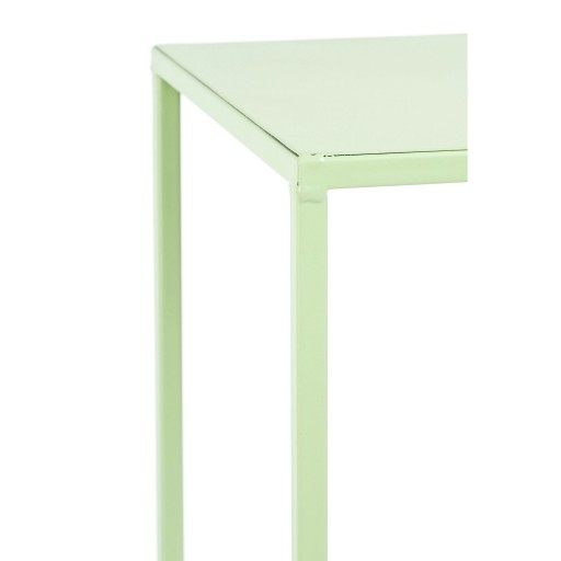 Quinty Bijzettafel - Set van 3 - L30 x B30 x H70 cm - IJzer - Lichtgroen