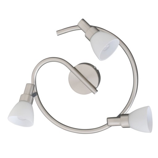 3 LED-wand u. Plafondlamp "Feltre" d:28cm silver, 28