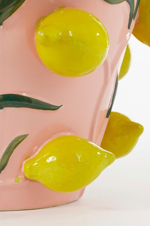 Melika Vase - H38 x Ø35 cm - Ceramic - Light pink