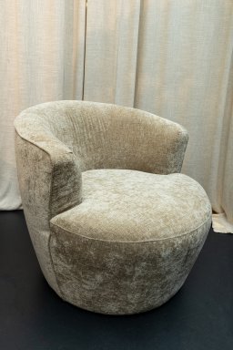 Grasa White Fiore Fabric Fauteuil
