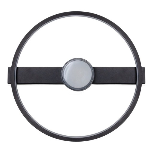 LED ceiling light "Cimo" made of black metal and plastic, 40 cm long, dimmable by wall switch