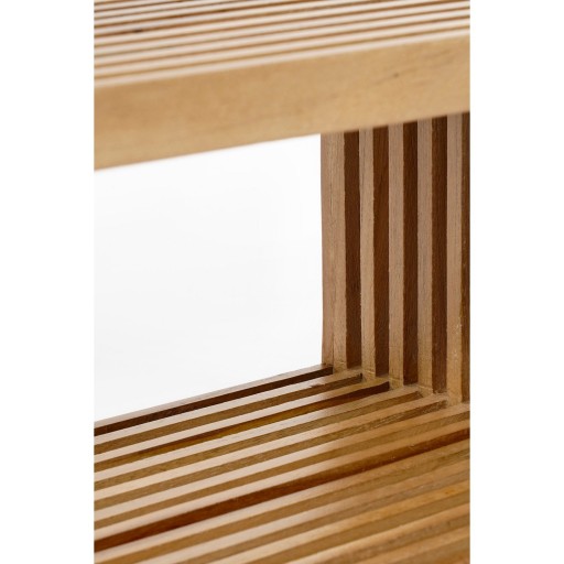 Josha Wandplank Zwevend - Set van 2 - L80 x B21 x H20 cm - Gerecycled Hout - Bruin