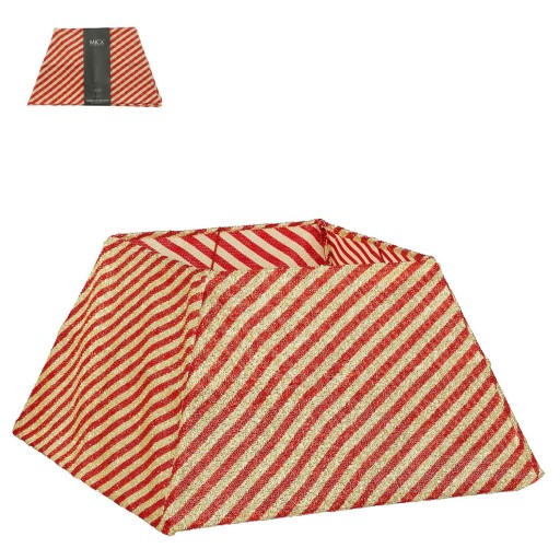 Kerstboomrok - L50 x B50 x H30 cm - Goud, Rood
