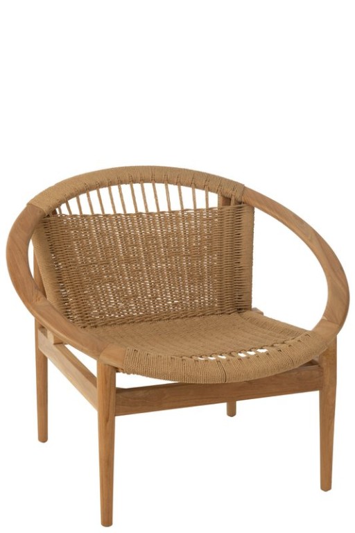 J-Line chair Round - wood - natural