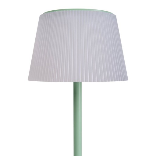 Solar battery lamp "Emmi" 38 cm high, umbrella Ø 13 cm, metal in MINT and white plastic, for the outdoor area, dimmable CCT.