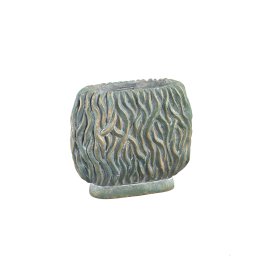 Brendan Green Cement Oval Pot | Klein met Goudkleurige Afwerking - Product afbeelding