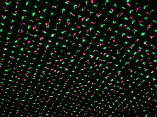 Laser outside spy with projector, skewer made of plastic, colorful, with integrated LED, spotlight for outside