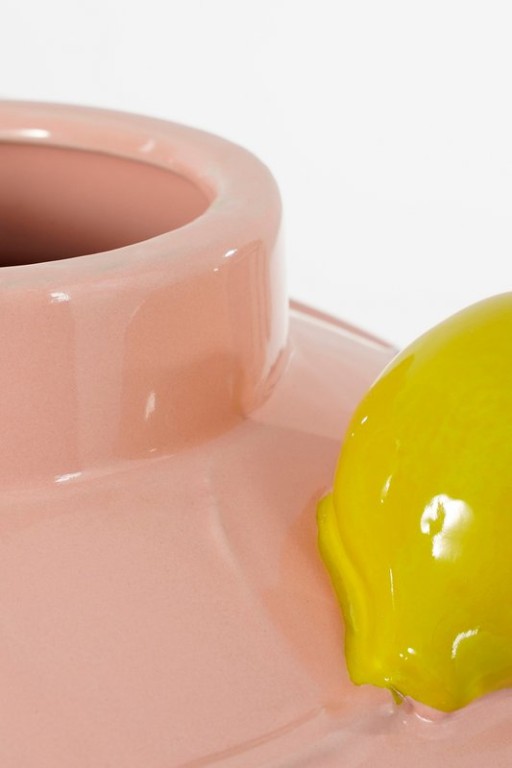 Melika Vase - H38 x Ø35 cm - Ceramic - Light pink