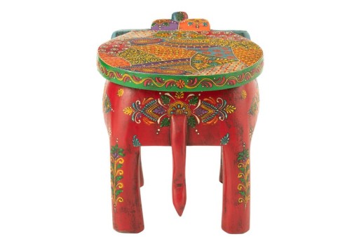 J-Line Stool Elephant Delhi Mango Wood Mix