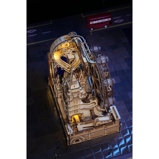 Robotime, 3D DIY Houten Modelbouwpakket Marble Travel "London", Marble Spaceport, EGB01, 22,5x15,5x23,5cm