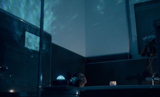 Atmospheric Galaxy LED projector, decorative lighting made of plastic, colorful, integrated LED, for inside