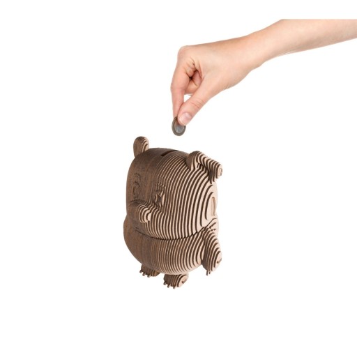 Eco Wood Art (EWA) 3D Houten Bouwset Spaarpot, Winnie the Pooh, 4172, 10,3x11x21,5cm