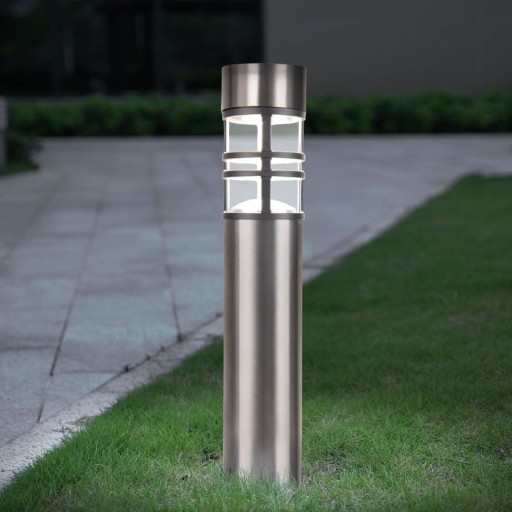 Solar decorativespieß "Bobby" in the 3 Set, Ø 6.2 cm, 42 cm high, metal in steel-blank, plastic, integrated LEDs warm white