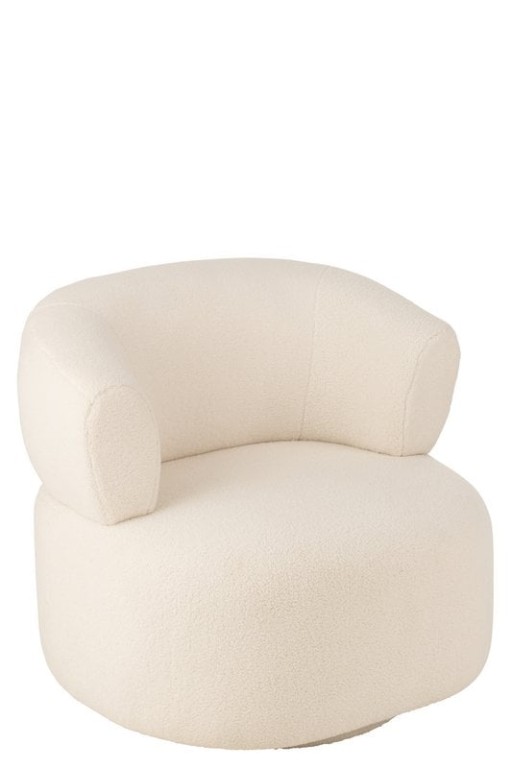 J-Line Lounge Chair Universe Foam/Fabric White