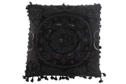 J-Line cushion Moroccan - cotton - black