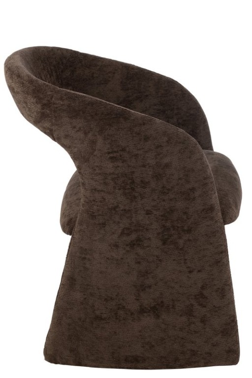 J-Line Anise Chair Textile Dark Brown