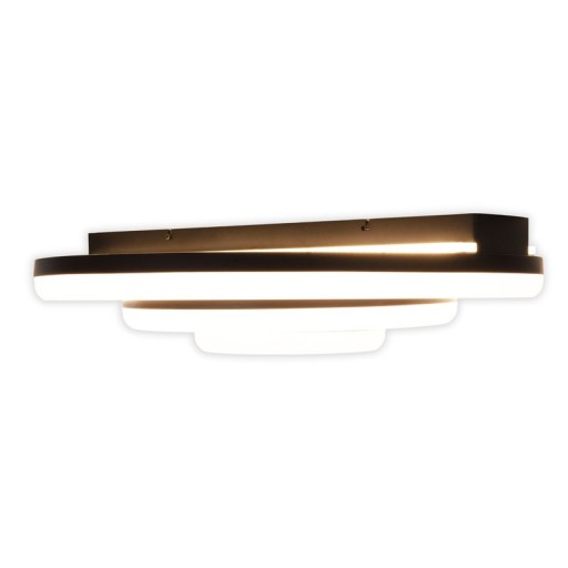 LED CCT ceiling light "Circulo" made of black metal and sand-colored plastic Ø 60 cm