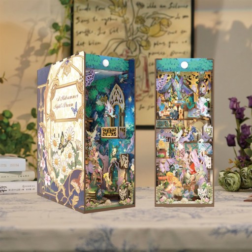 DIY Book Nook Bookend A Midsummer Night's Dream Including Dust cover, Tone-Cheer, TQ130, 18 x 9.8 x 24.5 cm