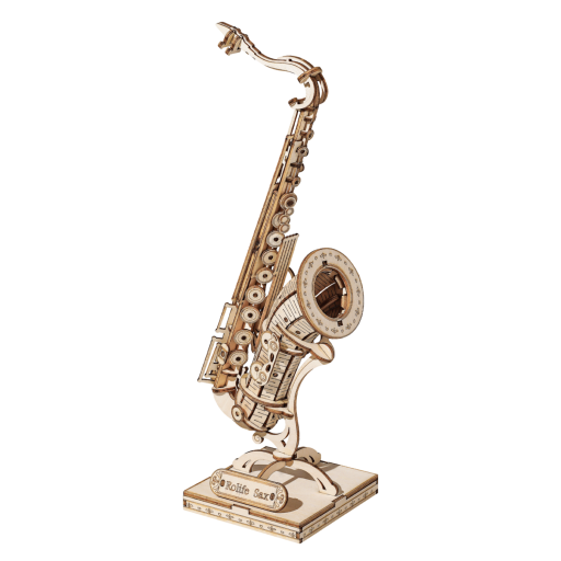 Robotime, 3D Houten Puzzel Muziekinstrument Saxophone, TG309, 8,5x7x23cm