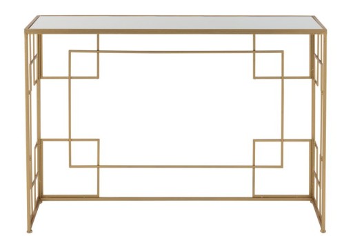 J-Line Console Lines Metal/Glass Gold