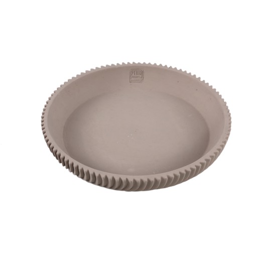 Lianna Beige Cement Round Bowl With Line Pattern M