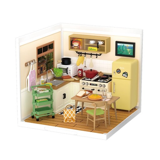 DIY Huisje Super Creator Happy Meals Kitchen, Robotime, DW008, 16,3x16,3x15,2cm