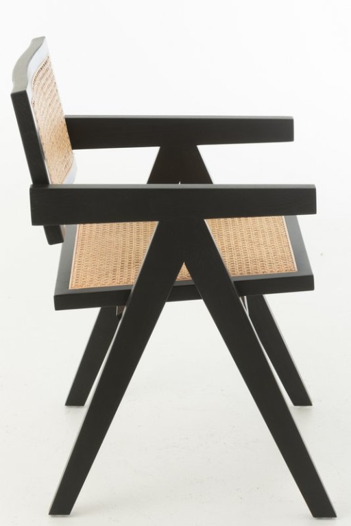 J-Line Chair Lattice Ash Wood/Rattan Black