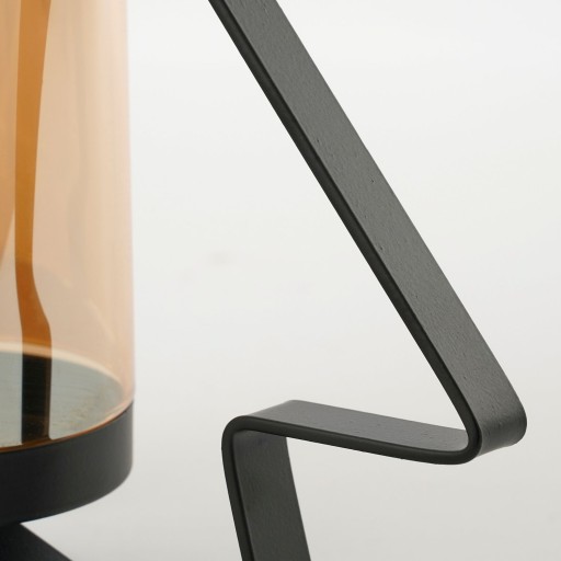 Kerstkandelaar - Set van 2 - L20 x B11 x H32 cm - IJzer - Zwart, Goud