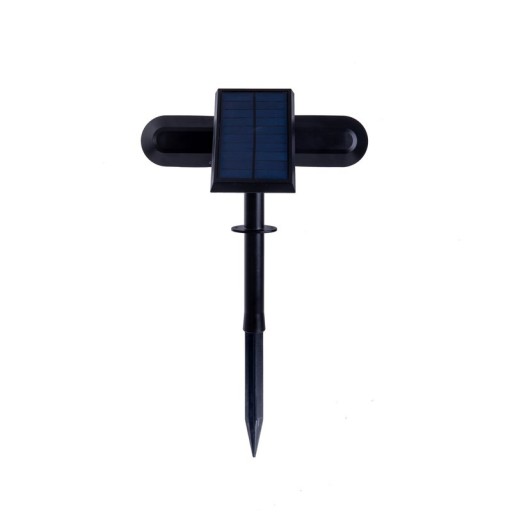 LED solar spotlights "Paco" for the outdoor area with a permanently built-in LED, solar and spit made of plastic in black, height 31.9 cm